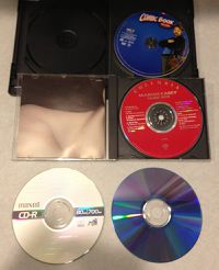 Some CDs and DVDs