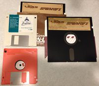 Some floppies, 5 1/4" and 3 1/2".